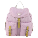PRADA Backpack Nylon Pink Silver Auth YKZ194-13