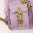 PRADA Backpack Nylon Pink Silver Auth YKZ194-30