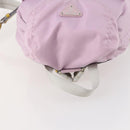 PRADA Backpack Nylon Pink Silver Auth YKZ194-6