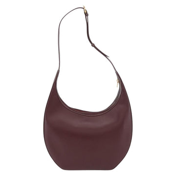 CARTIER Must Line Shoulder Bag Leather Bordeaux Gold Auth YKZ197A - 0