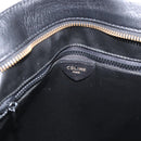 CELINE Tote Bag Leather Black Brown gold Auth YKZ204-19