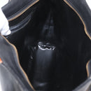 CELINE Tote Bag Leather Black Brown gold Auth YKZ204-20