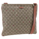 GUCCI GG Supreme Shoulder Bag PVC Beige Gold 201446 Auth YKZ206-1