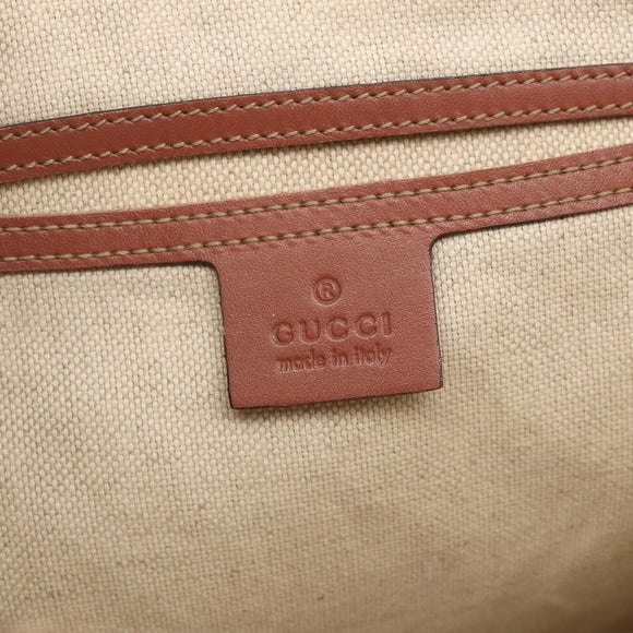 GUCCI GG Supreme Shoulder Bag PVC Beige Gold 201446 Auth YKZ206