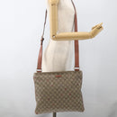 GUCCI GG Supreme Shoulder Bag PVC Beige Gold 201446 Auth YKZ206-23