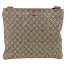 GUCCI GG Supreme Shoulder Bag PVC Beige Gold 201446 Auth YKZ206-13