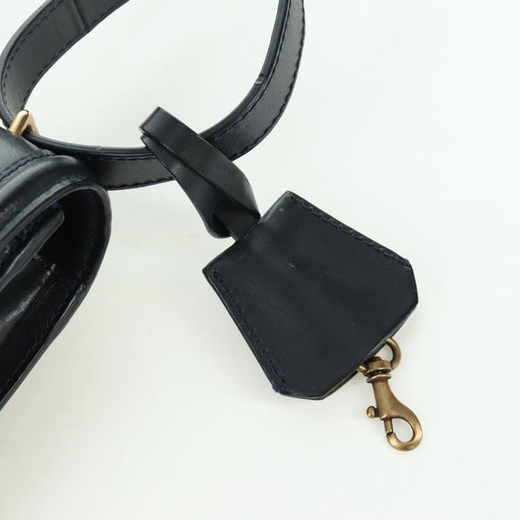 CELINE Macadam Canvas Shoulder Bag Black Gold Auth YKZ208V