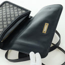 CELINE Macadam Canvas Shoulder Bag Black Gold Auth YKZ208V-18