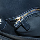 CELINE Macadam Canvas Shoulder Bag Black Gold Auth YKZ208V-23