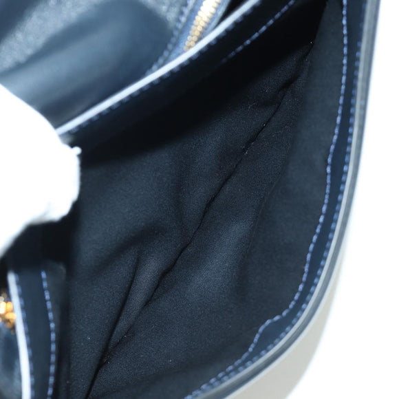 CELINE Macadam Canvas Shoulder Bag Black Gold Auth YKZ208V