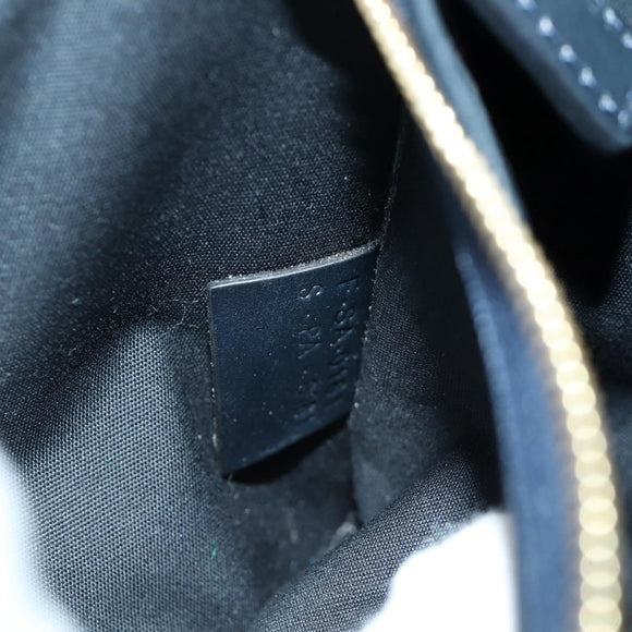 CELINE Macadam Canvas Shoulder Bag Black Gold Auth YKZ208V