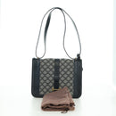 CELINE Macadam Canvas Shoulder Bag Black Gold Auth YKZ208V-28