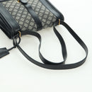 CELINE Macadam Canvas Shoulder Bag Black Gold Auth YKZ208V-7