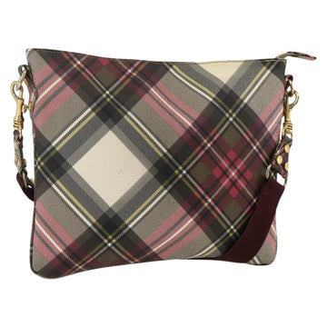 Vivienne Westwood Shoulder Bag PVC Canvas Beige Red gold Auth YKZ211A