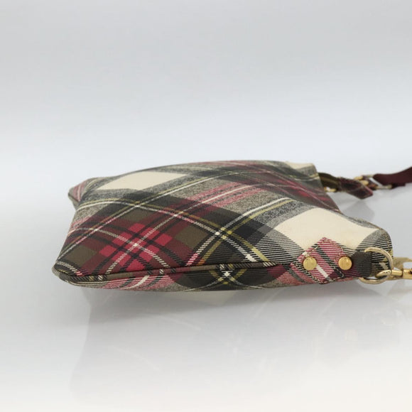 Vivienne Westwood Shoulder Bag PVC Canvas Beige Red gold Auth YKZ211A