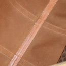 CELINE Macadam Canvas Boston Bag PVC Leather Brown Gold Auth YKZ215-20