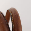 CELINE Macadam Canvas Boston Bag PVC Leather Brown Gold Auth YKZ215-9