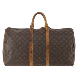 LOUIS VUITTON Monogram Keepall 55 Boston Bag M41424 LV Auth YKZ217 - 0
