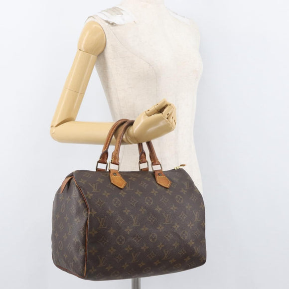 LOUIS VUITTON Monogram Speedy 30 Hand Bag M41526 LV Auth YKZ218