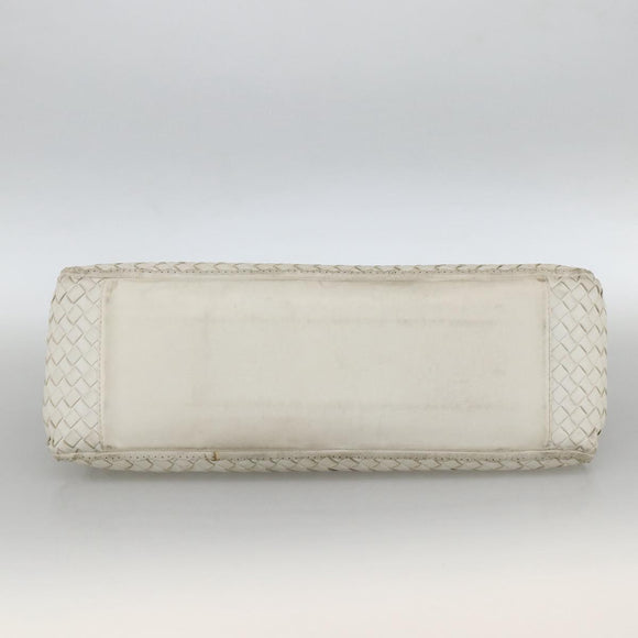 BOTTEGA VENETA INTRECCIATO Hand Bag Leather White Auth YKZ230