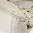 BOTTEGA VENETA INTRECCIATO Hand Bag Leather White Auth YKZ230-16