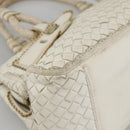 BOTTEGA VENETA INTRECCIATO Hand Bag Leather White Auth YKZ230-10