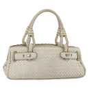 BOTTEGA VENETA INTRECCIATO Hand Bag Leather White Auth YKZ230-1