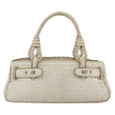 BOTTEGA VENETA INTRECCIATO Hand Bag Leather White Auth YKZ230-13