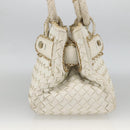 BOTTEGA VENETA INTRECCIATO Hand Bag Leather White Auth YKZ230-3