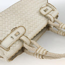 BOTTEGA VENETA INTRECCIATO Hand Bag Leather White Auth YKZ230-6