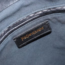 SAINT LAURENT Downtown Hand Bag Leather Black Gold 175884 Auth YKZ233A-17