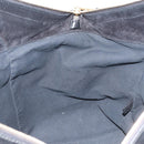 SAINT LAURENT Downtown Hand Bag Leather Black Gold 175884 Auth YKZ233A-19