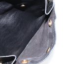SAINT LAURENT Downtown Hand Bag Leather Black Gold 175884 Auth YKZ233A-22