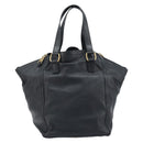 SAINT LAURENT Downtown Hand Bag Leather Black Gold 175884 Auth YKZ233A-2