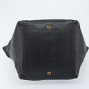 SAINT LAURENT Downtown Hand Bag Leather Black Gold 175884 Auth YKZ233A-5