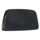 LOUIS VUITTON Epi Dauphine PM Pouch Black M48442 LV Auth YKZ246-1