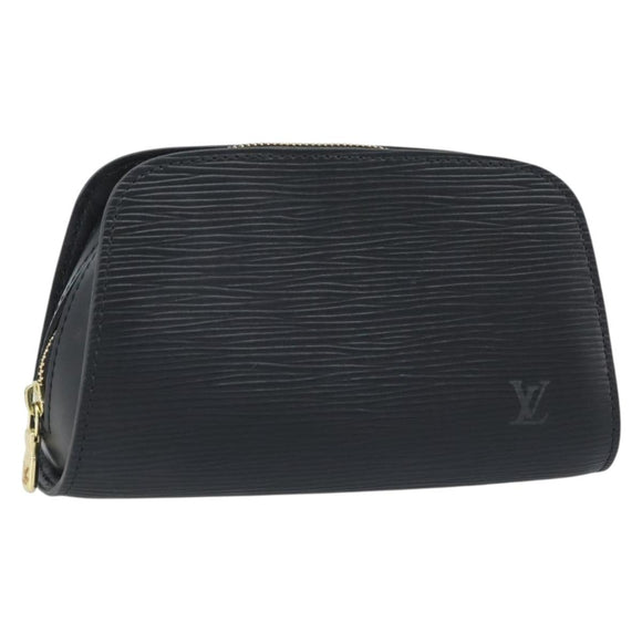 LOUIS VUITTON Epi Dauphine PM Pouch Black M48442 LV Auth YKZ246