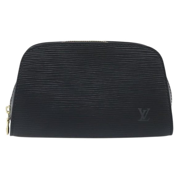 LOUIS VUITTON Epi Dauphine PM Pouch Black M48442 LV Auth YKZ246