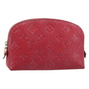 LOUIS VUITTON Monogram Empreinte Pochette PM Pouch Red M69414 Auth YKZ248A-1