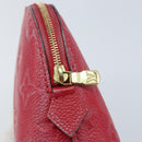 LOUIS VUITTON Monogram Empreinte Pochette PM Pouch Red M69414 Auth YKZ248A-8