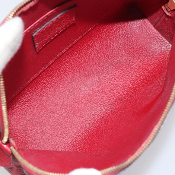 LOUIS VUITTON Monogram Empreinte Pochette PM Pouch Red M69414 Auth YKZ248A