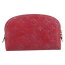 LOUIS VUITTON Monogram Empreinte Pochette PM Pouch Red M69414 Auth YKZ248A-2