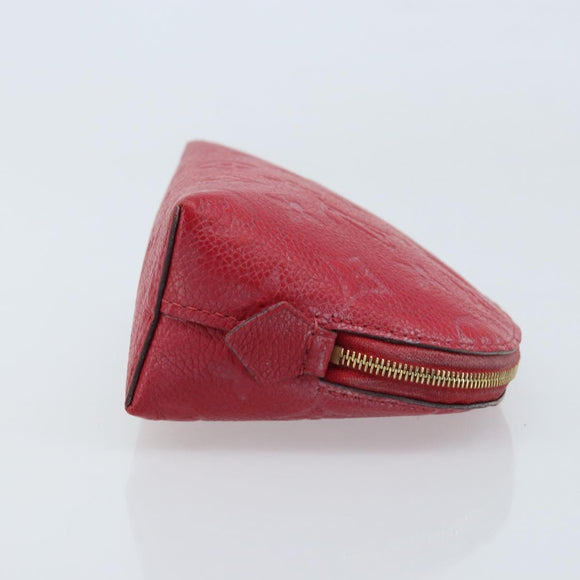 LOUIS VUITTON Monogram Empreinte Pochette PM Pouch Red M69414 Auth YKZ248A