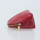 LOUIS VUITTON Monogram Empreinte Pochette PM Pouch Red M69414 Auth YKZ248A-4