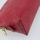 LOUIS VUITTON Monogram Empreinte Pochette PM Pouch Red M69414 Auth YKZ248A-14