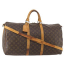 LOUIS VUITTON Monogram Keepall Bandouliere 55 Boston Bag M41414 LV Auth YKZ250-1