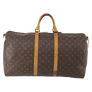 LOUIS VUITTON Monogram Keepall Bandouliere 55 Boston Bag M41414 LV Auth YKZ250-2