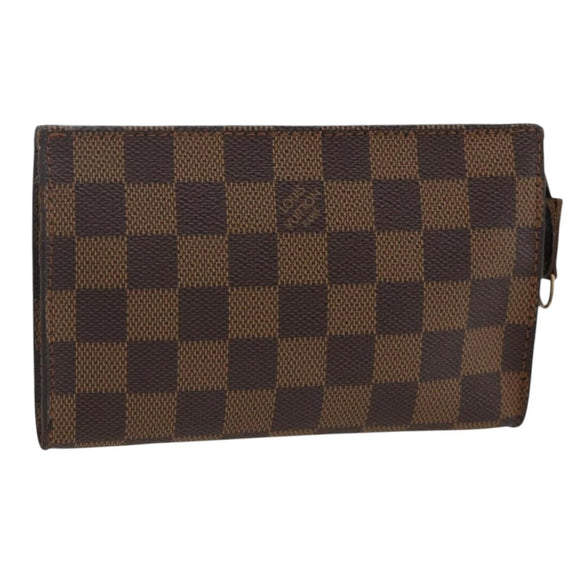 LOUIS VUITTON Damier Ebene Marais Pouch LV Auth YKZ256A