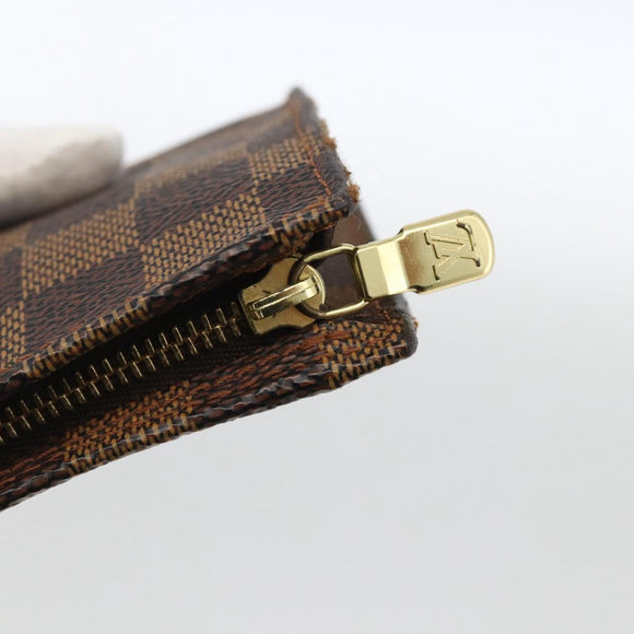LOUIS VUITTON Damier Ebene Marais Pouch LV Auth YKZ256A