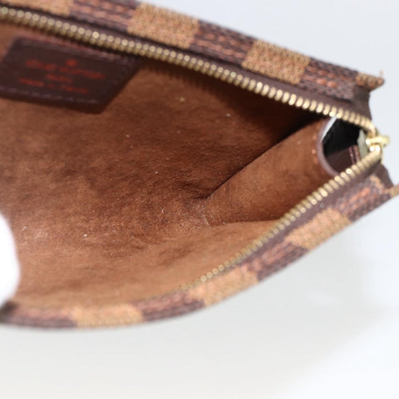LOUIS VUITTON Damier Ebene Marais Pouch LV Auth YKZ256A